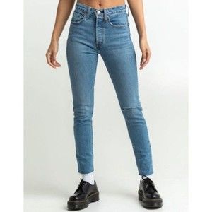 NWT Levis 501 Skinny Jeans Size 33 Rigid Denim